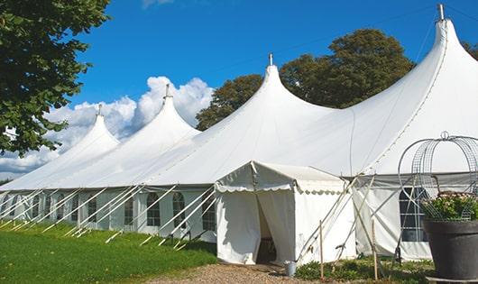 multiple portable toilets for large-scale outdoor events, ensuring availability for all guests in Belle Center, OH